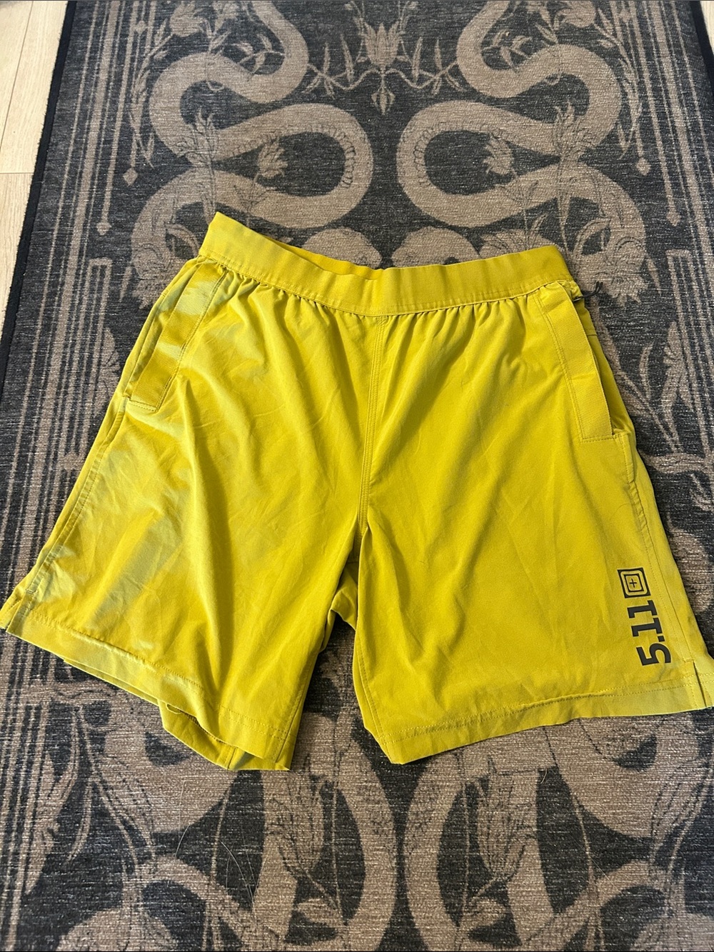 5.11 Tactical Men’s Athletic Shorts in Bright Yellow
